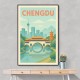 Chengdu China Travel Poster 1 Chengdu China Travel Poster 1