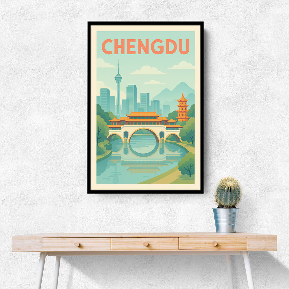 Chengdu China Travel Poster 1 Chengdu China Travel Poster 1