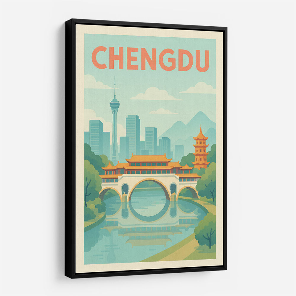 Chengdu China Travel Poster 1 Chengdu China Travel Poster 1