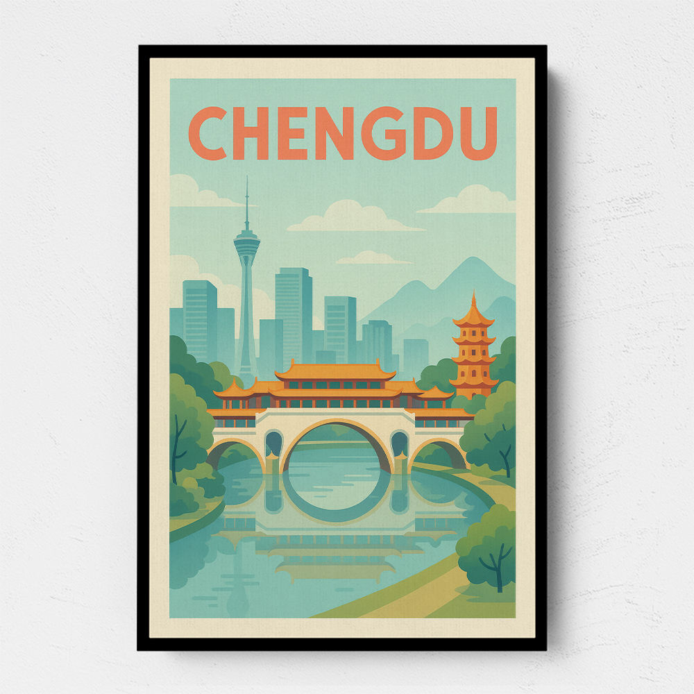 Chengdu China Travel Poster 1 Chengdu China Travel Poster 1
