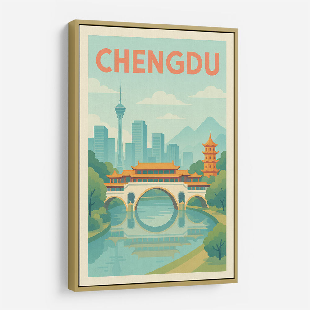Chengdu China Travel Poster 1 Chengdu China Travel Poster 1