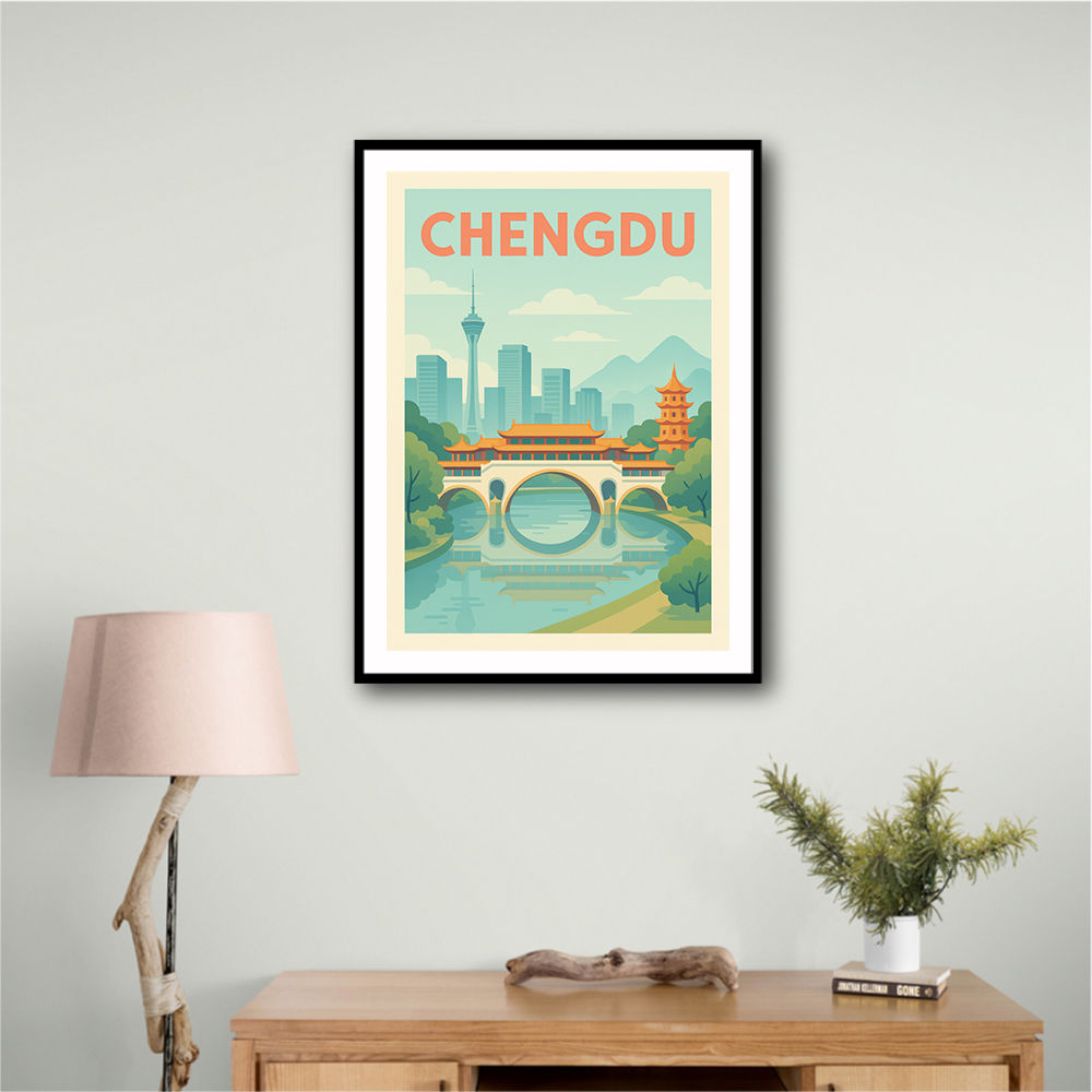 Chengdu China Travel Poster 1 Chengdu China Travel Poster 1