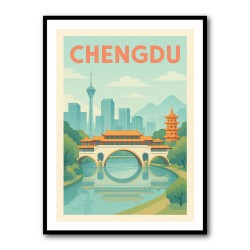 Chengdu China Travel Poster 1