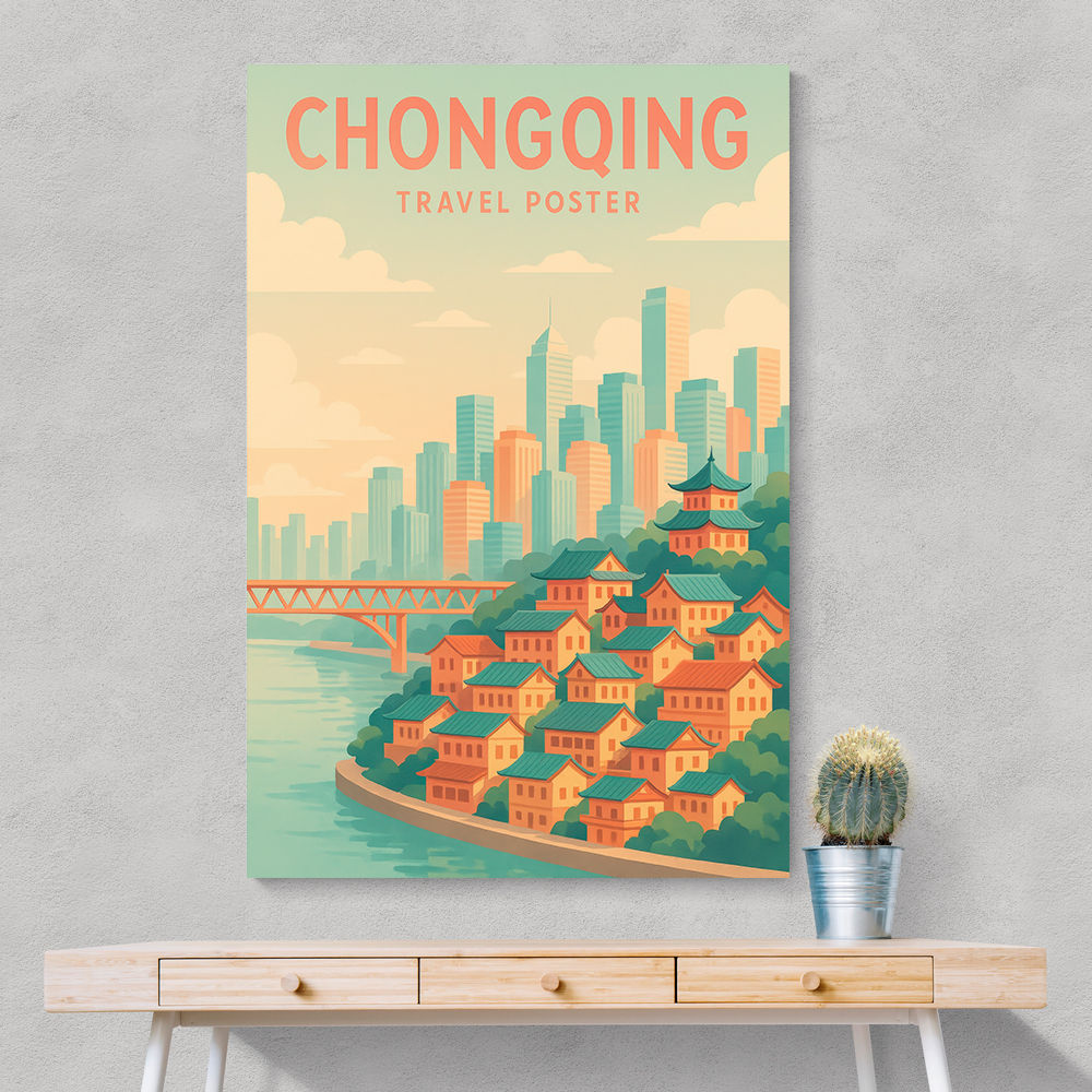 Chongqing China Travel Poster Chongqing China Travel Poster