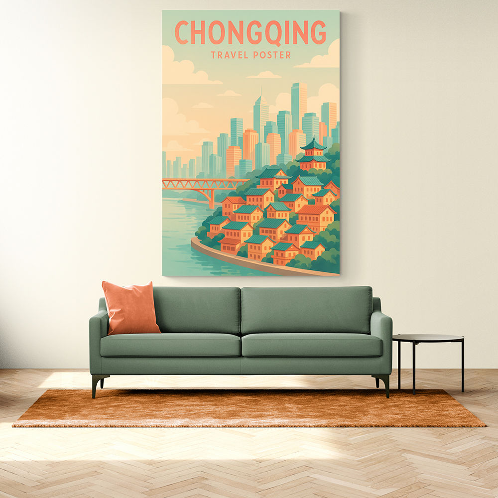 Chongqing China Travel Poster Chongqing China Travel Poster