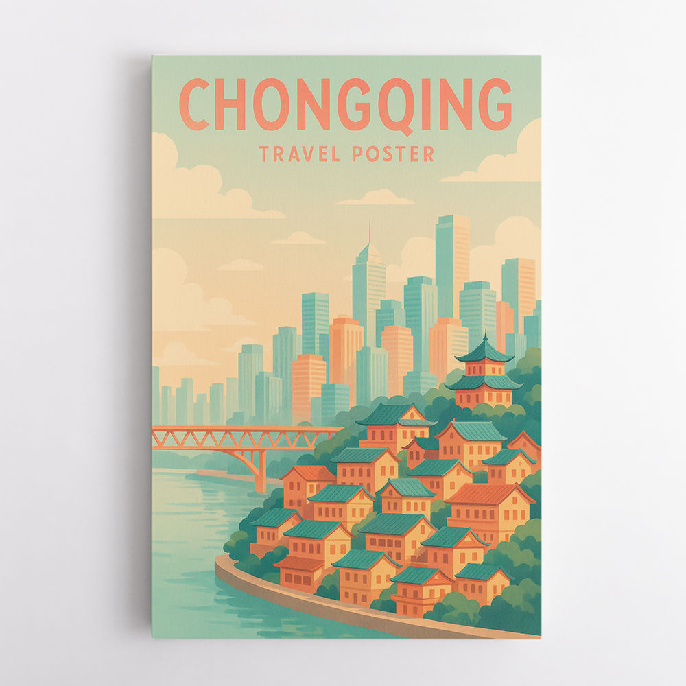 Chongqing China Travel Poster Chongqing China Travel Poster
