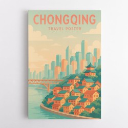 Chongqing China Travel Poster