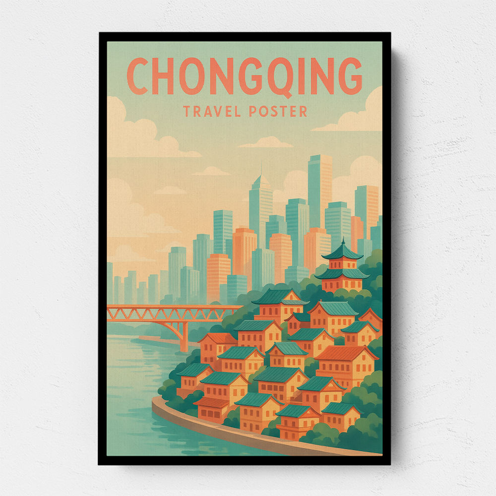Chongqing China Travel Poster Chongqing China Travel Poster