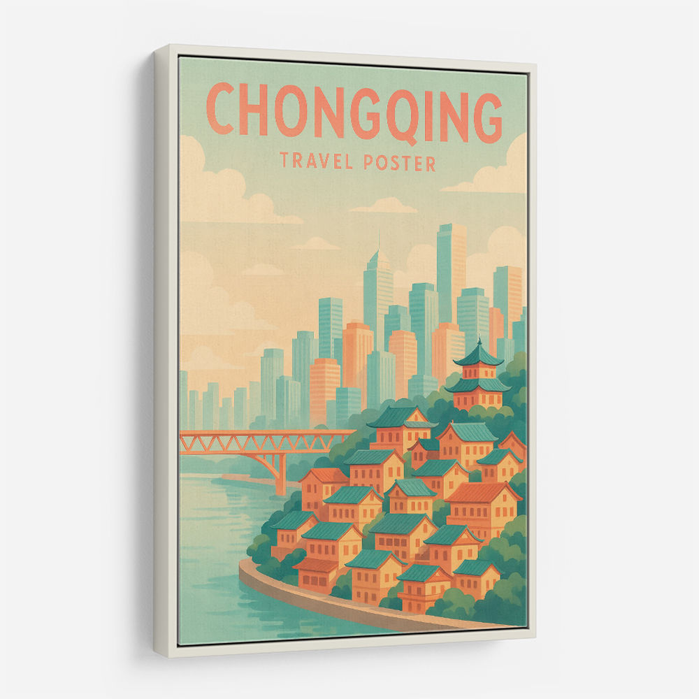 Chongqing China Travel Poster Chongqing China Travel Poster