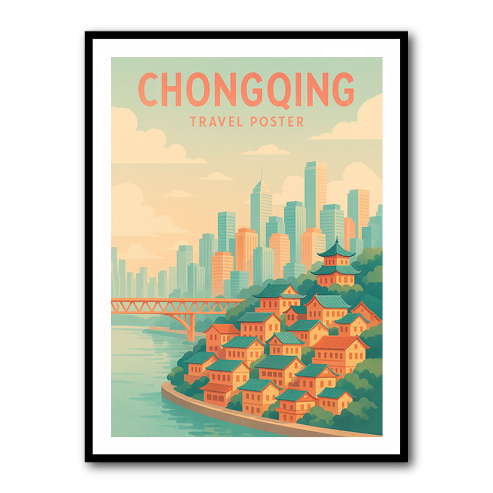 Chongqing China Travel Poster Chongqing China Travel Poster