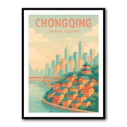 Chongqing China Travel Poster