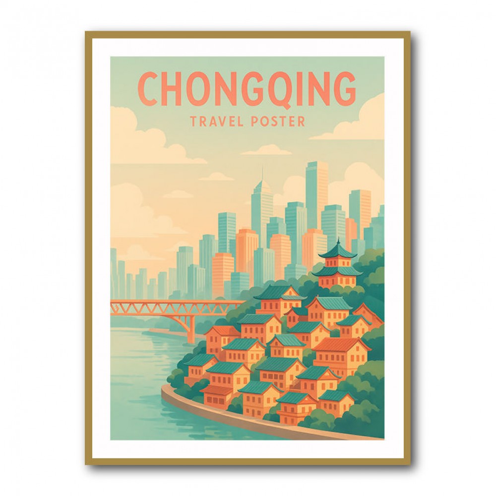 Chongqing China Travel Poster Chongqing China Travel Poster