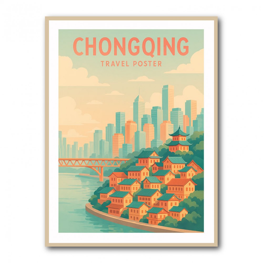 Chongqing China Travel Poster Chongqing China Travel Poster