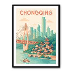 Chongqing China Travel Poster 1