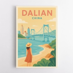 Dalian China Travel Poster