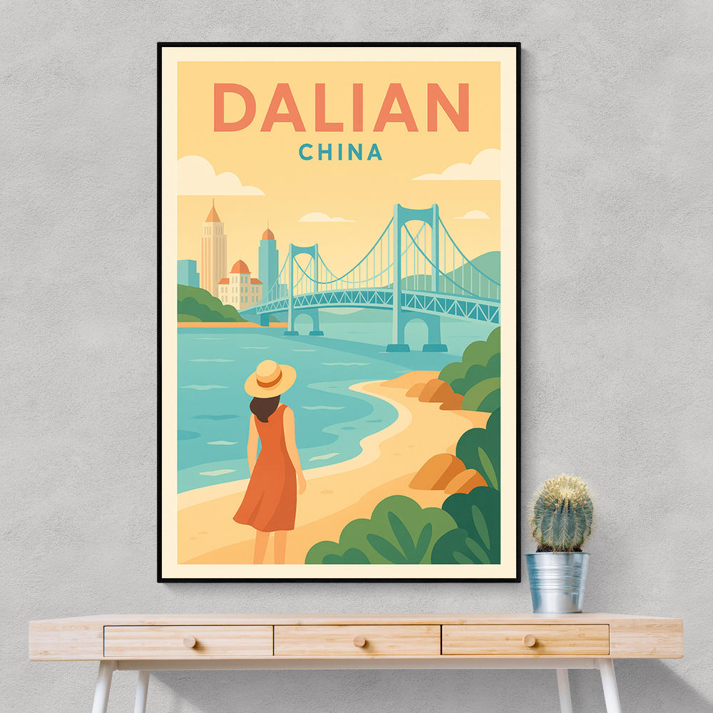 Dalian China Travel Poster Dalian China Travel Poster