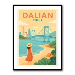 Dalian China Travel Poster