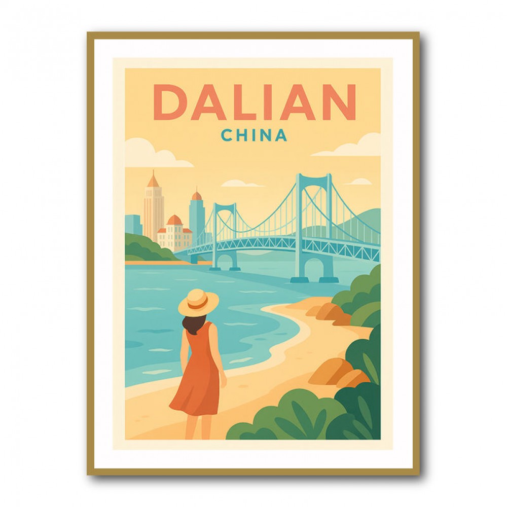 Dalian China Travel Poster Dalian China Travel Poster