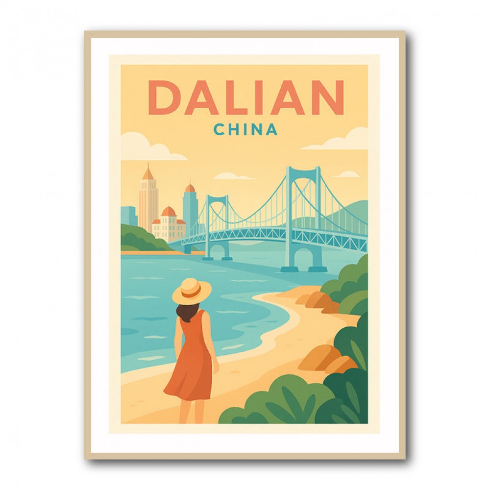 Dalian China Travel Poster Dalian China Travel Poster