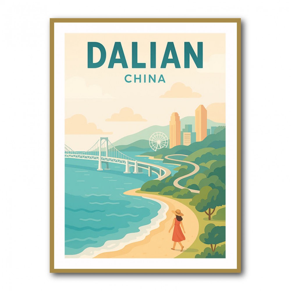 Dalian China Travel Poster 1 Dalian China Travel Poster 1