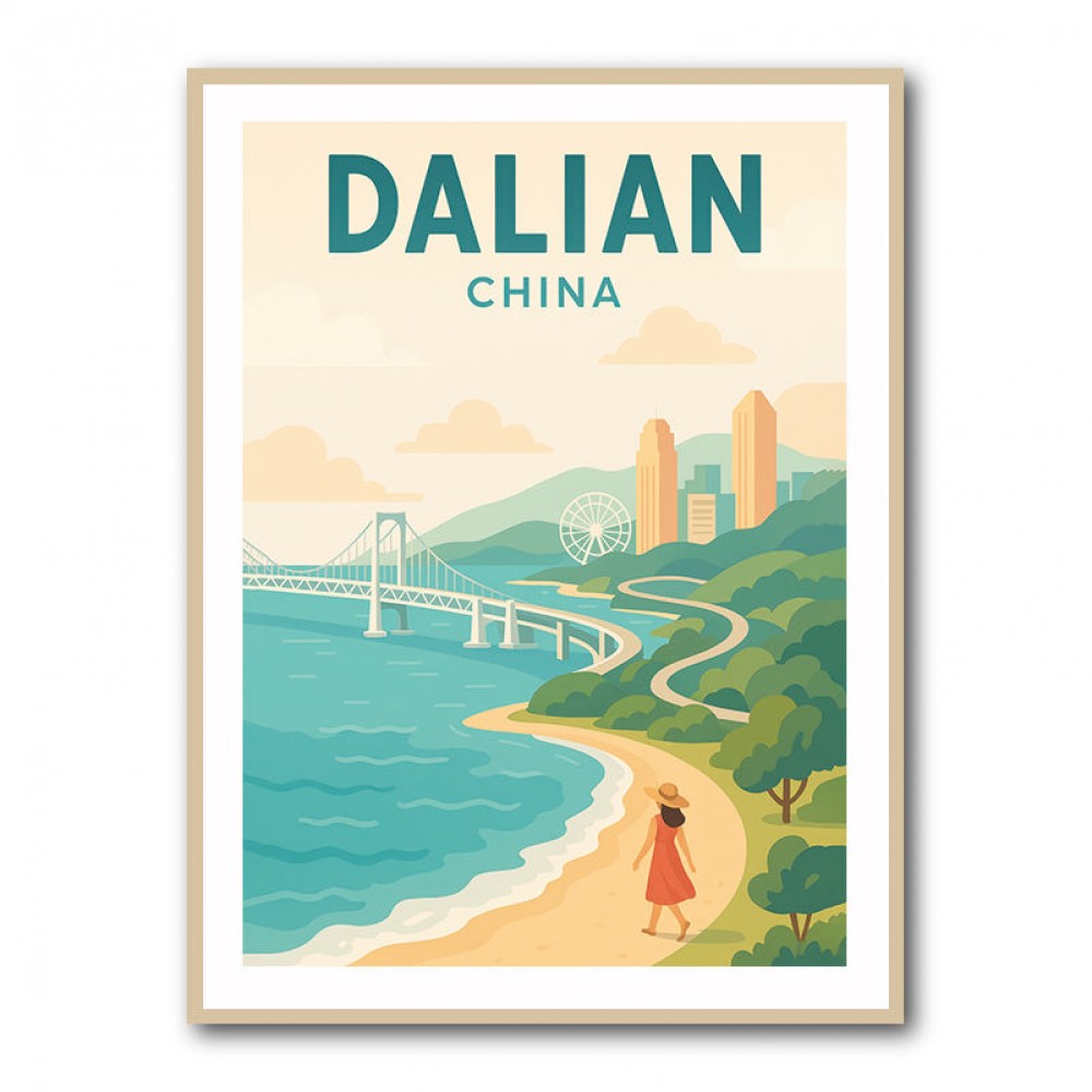 Dalian China Travel Poster 1 Dalian China Travel Poster 1