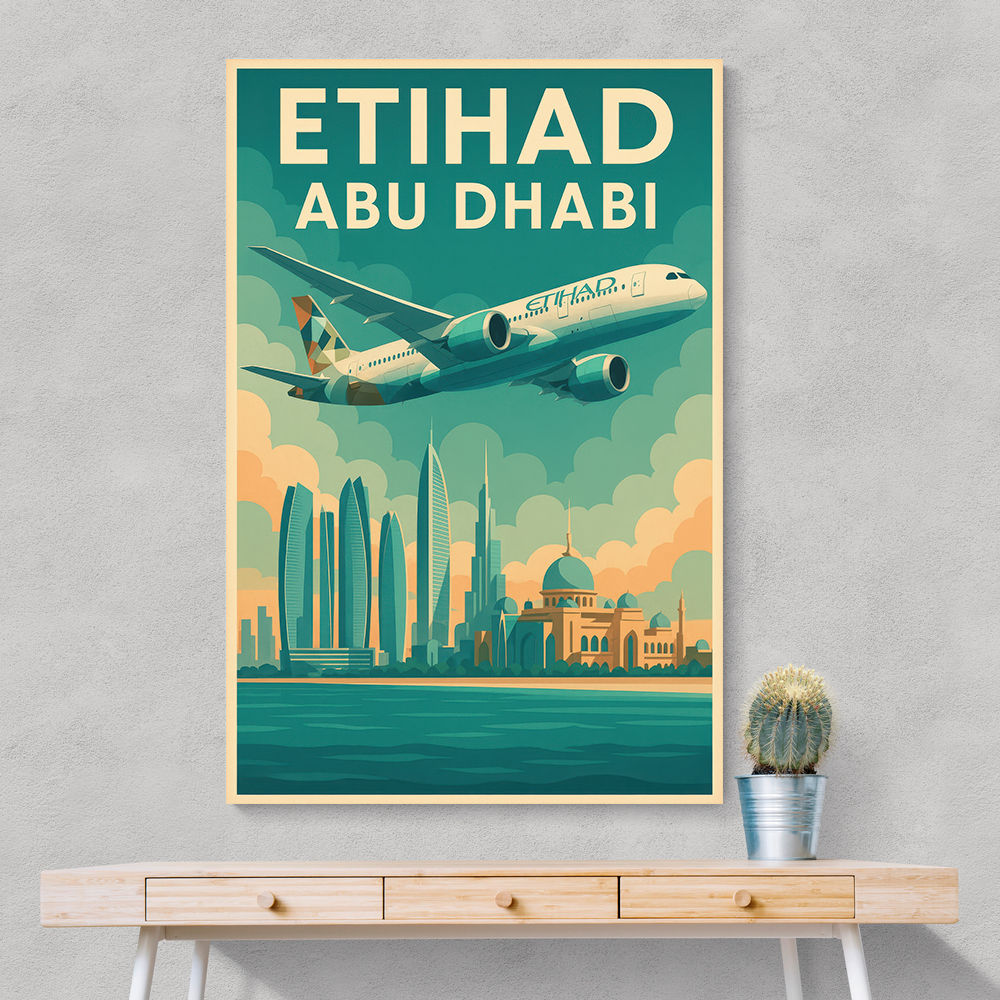 Etihad Abu Dhabi Travel Poster Etihad Abu Dhabi Travel Poster