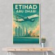 Etihad Abu Dhabi Travel Poster Etihad Abu Dhabi Travel Poster