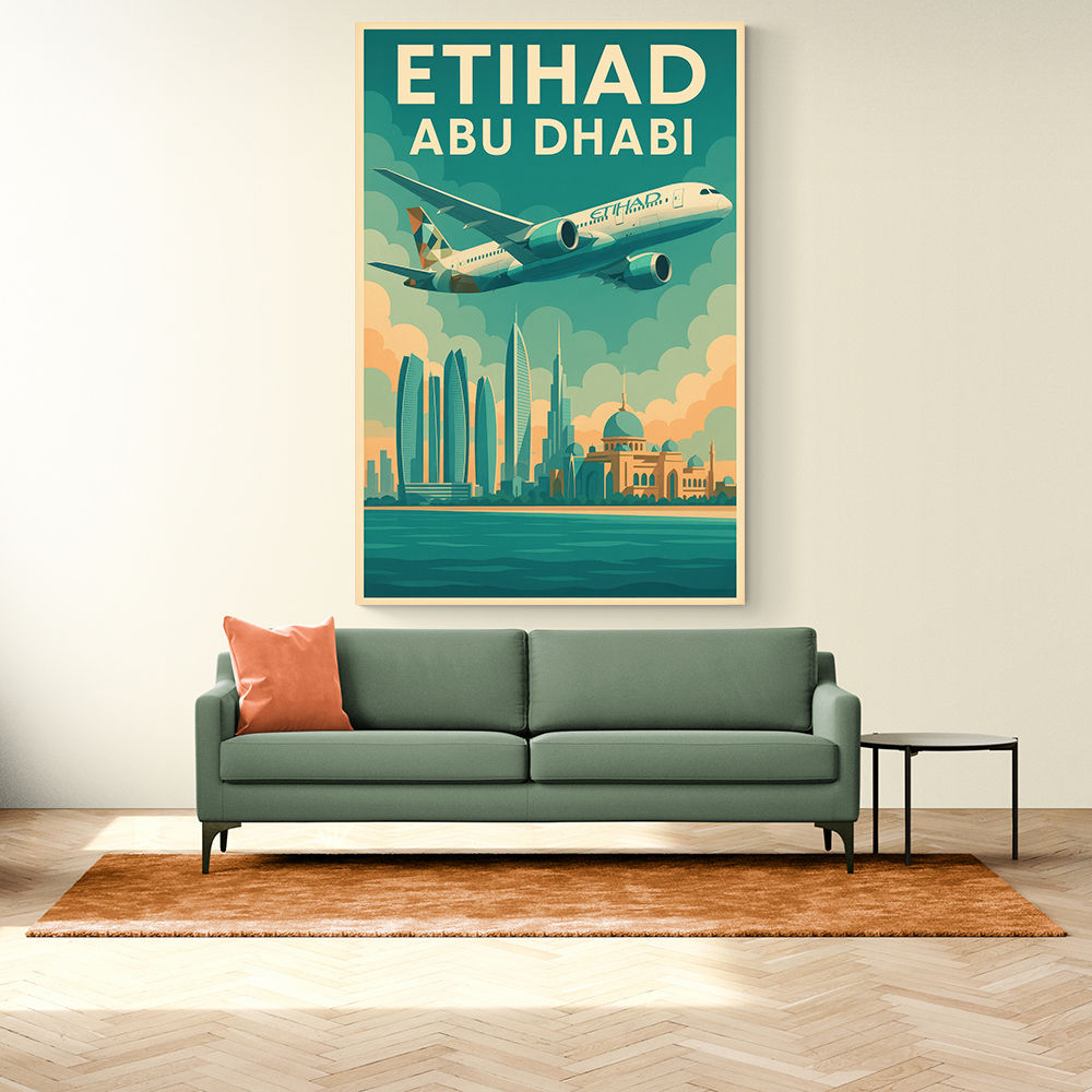Etihad Abu Dhabi Travel Poster Etihad Abu Dhabi Travel Poster