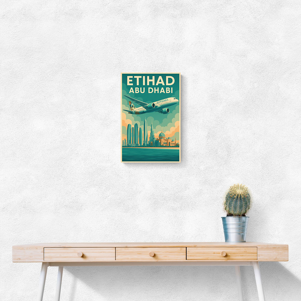 Etihad Abu Dhabi Travel Poster Etihad Abu Dhabi Travel Poster