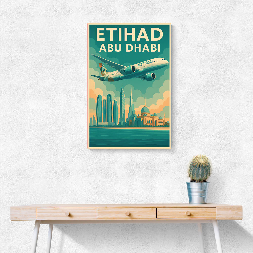 Etihad Abu Dhabi Travel Poster Etihad Abu Dhabi Travel Poster