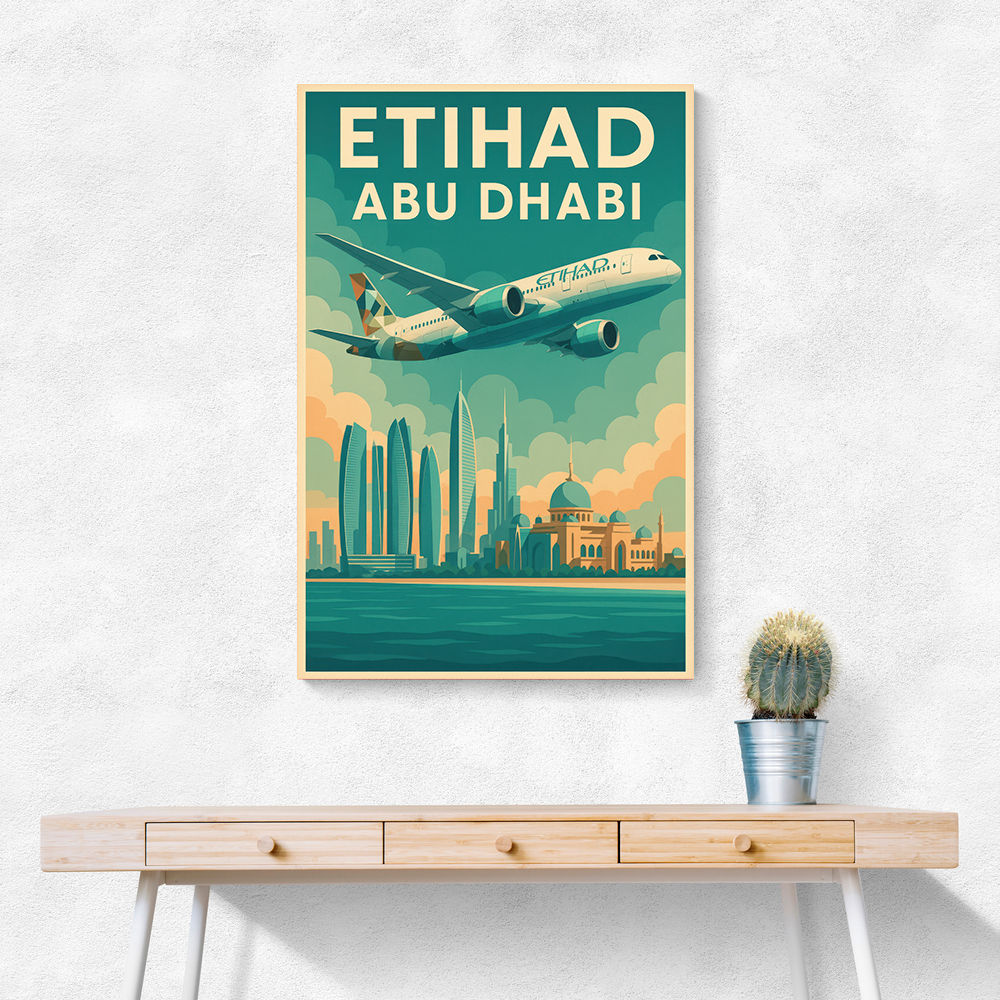 Etihad Abu Dhabi Travel Poster Etihad Abu Dhabi Travel Poster