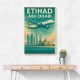 Etihad Abu Dhabi Travel Poster Etihad Abu Dhabi Travel Poster
