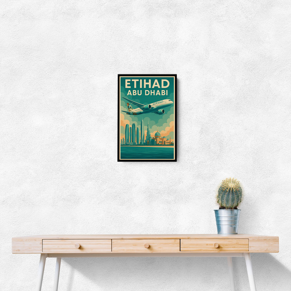 Etihad Abu Dhabi Travel Poster Etihad Abu Dhabi Travel Poster
