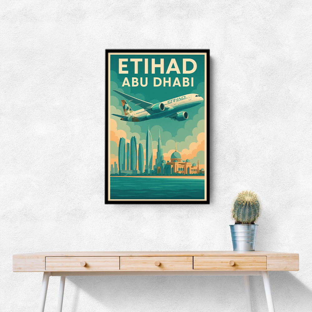 Etihad Abu Dhabi Travel Poster Etihad Abu Dhabi Travel Poster