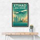 Etihad Abu Dhabi Travel Poster Etihad Abu Dhabi Travel Poster