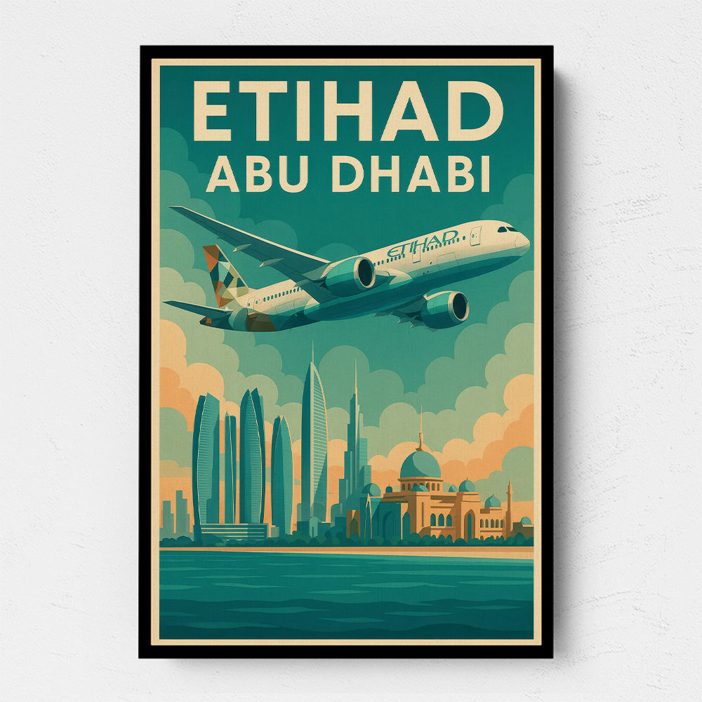 Etihad Abu Dhabi Travel Poster Etihad Abu Dhabi Travel Poster