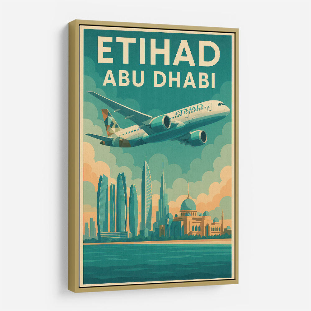 Etihad Abu Dhabi Travel Poster Etihad Abu Dhabi Travel Poster