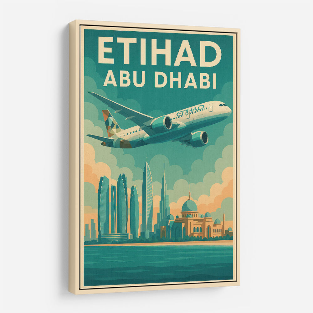 Etihad Abu Dhabi Travel Poster Etihad Abu Dhabi Travel Poster
