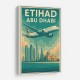 Etihad Abu Dhabi Travel Poster Etihad Abu Dhabi Travel Poster