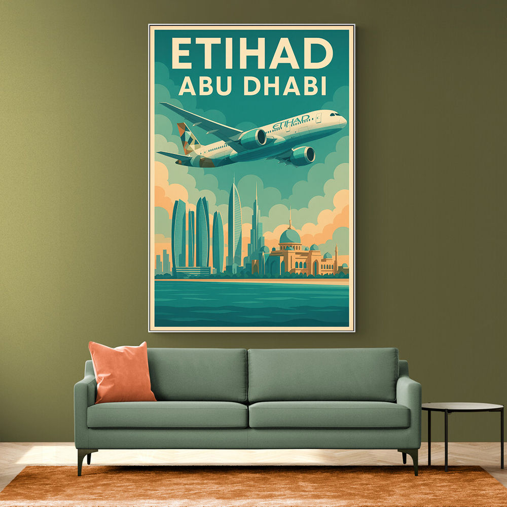Etihad Abu Dhabi Travel Poster Etihad Abu Dhabi Travel Poster