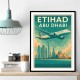 Etihad Abu Dhabi Travel Poster Etihad Abu Dhabi Travel Poster