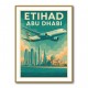 Etihad Abu Dhabi Travel Poster Etihad Abu Dhabi Travel Poster