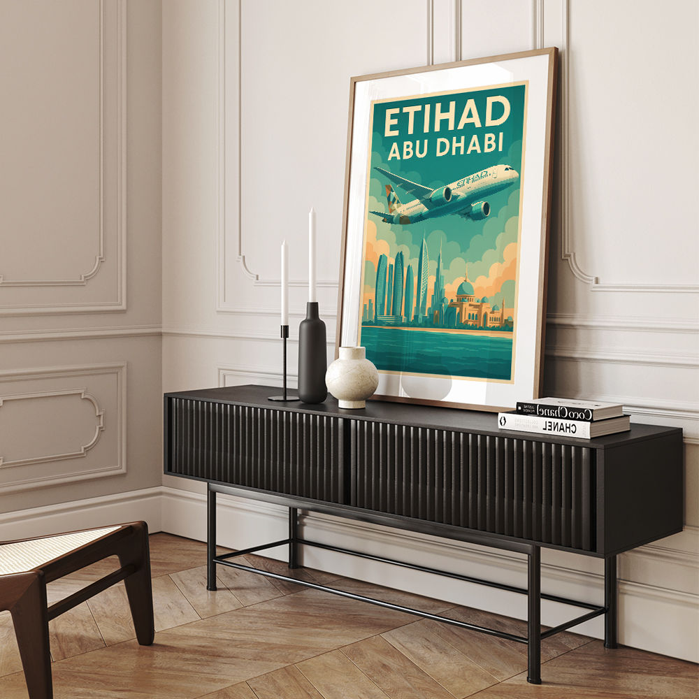 Etihad Abu Dhabi Travel Poster Etihad Abu Dhabi Travel Poster