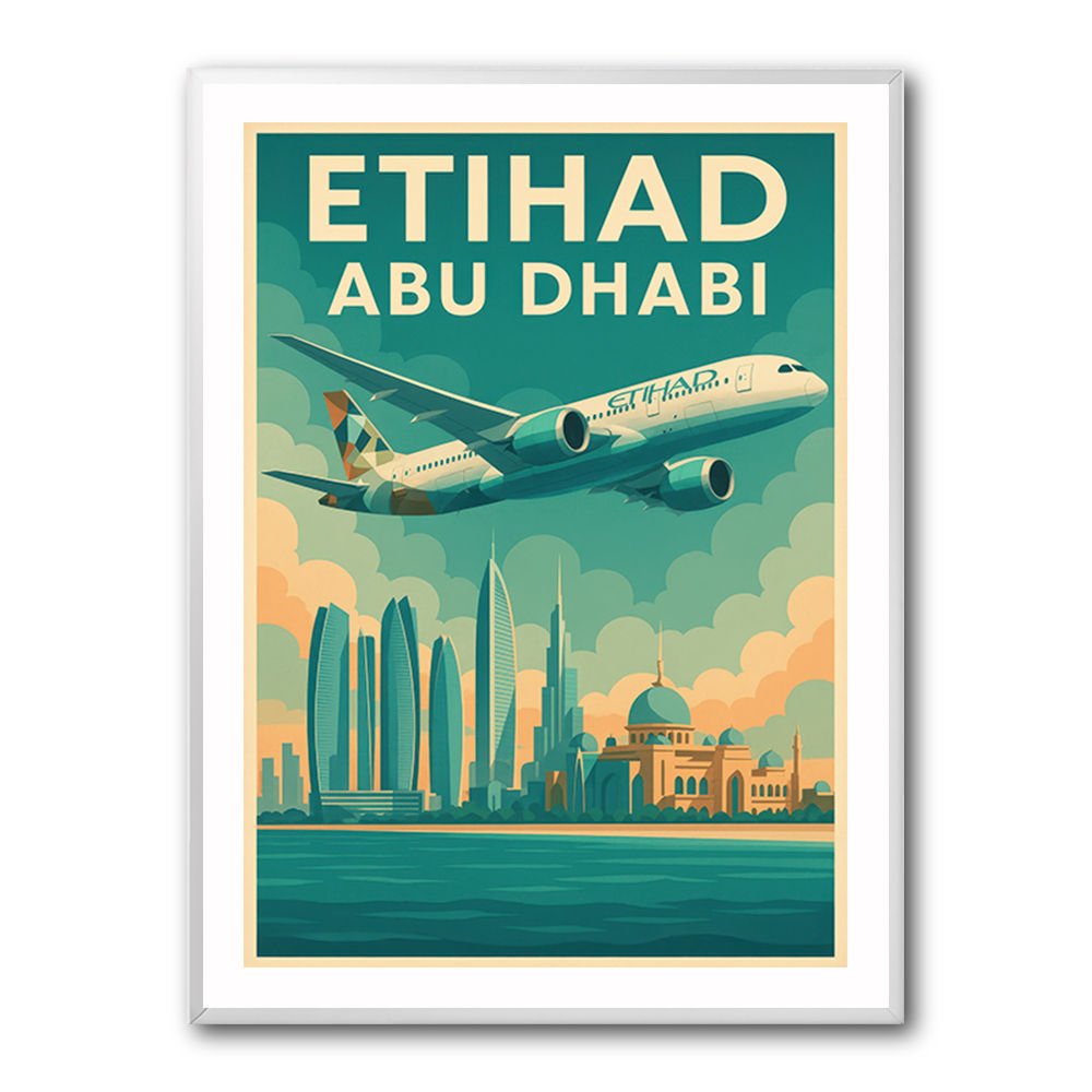 Etihad Abu Dhabi Travel Poster Etihad Abu Dhabi Travel Poster