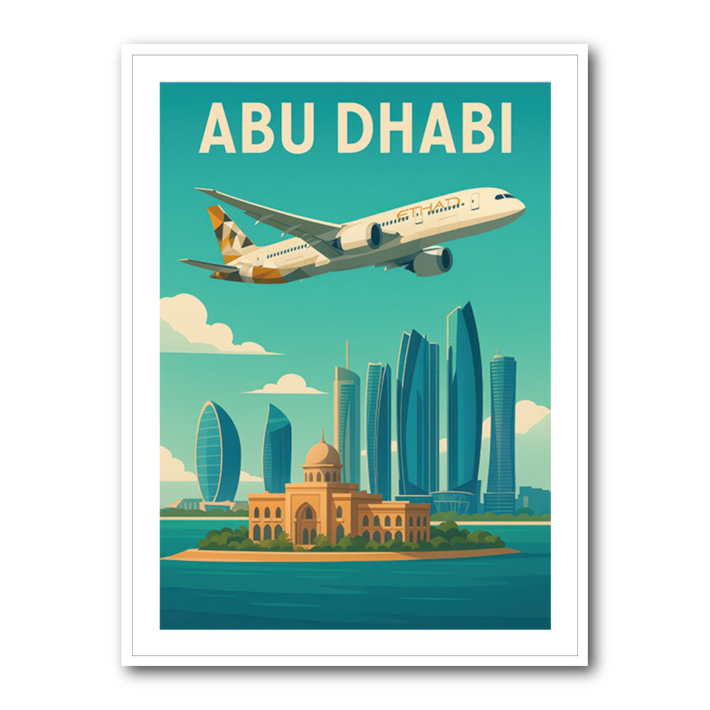 Etihad Abu Dhabi Travel Poster 1 Etihad Abu Dhabi Travel Poster 1