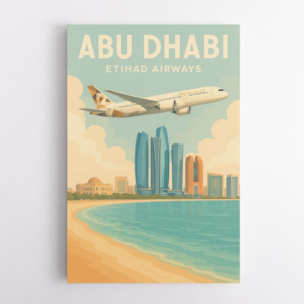 Etihad Abu Dhabi Travel Poster 2 Etihad Abu Dhabi Travel Poster 2