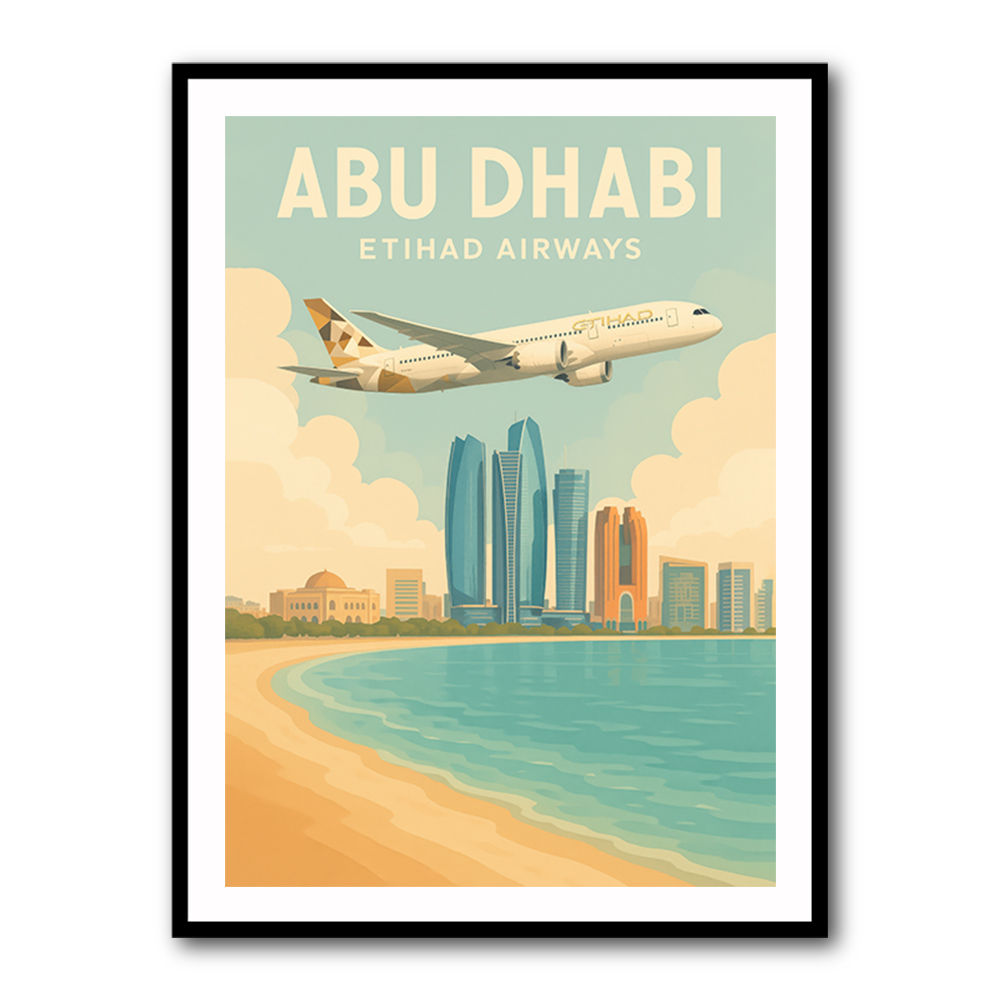 Etihad Abu Dhabi Travel Poster 2 Etihad Abu Dhabi Travel Poster 2