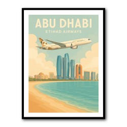 Etihad Abu Dhabi Travel Poster 2