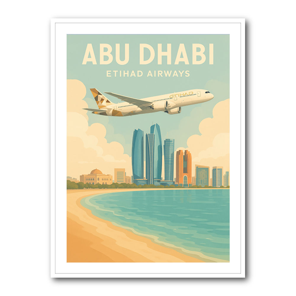 Etihad Abu Dhabi Travel Poster 2 Etihad Abu Dhabi Travel Poster 2