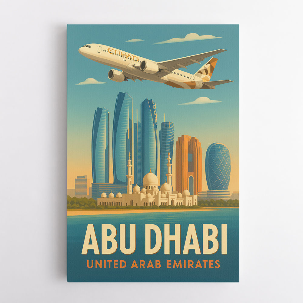 Etihad Abu Dhabi Travel Poster 3 Etihad Abu Dhabi Travel Poster 3